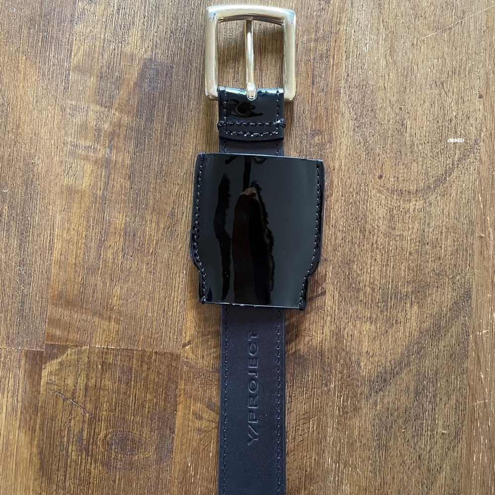 Y/PROJECT Patent Leather Belt